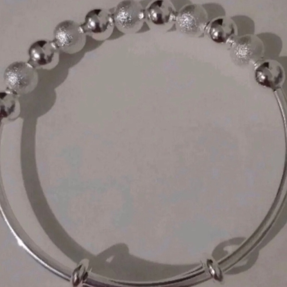 925 Stamped Sterling Silver Bangle Bracelet NWT - Picture 3 of 4